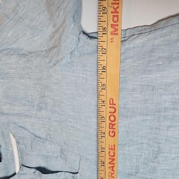 Lands End Long Ladies Top 100% Linen Never Worn SZ S Has Pockets - Picture 9 of 11